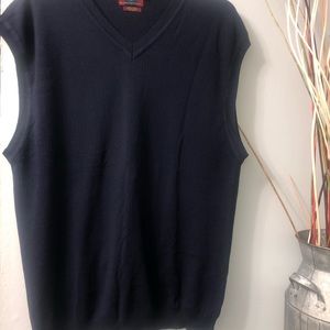 SOLD Byron Nelson Eleven Straight Men's XXL Blue Silk Golf Sweater Vest